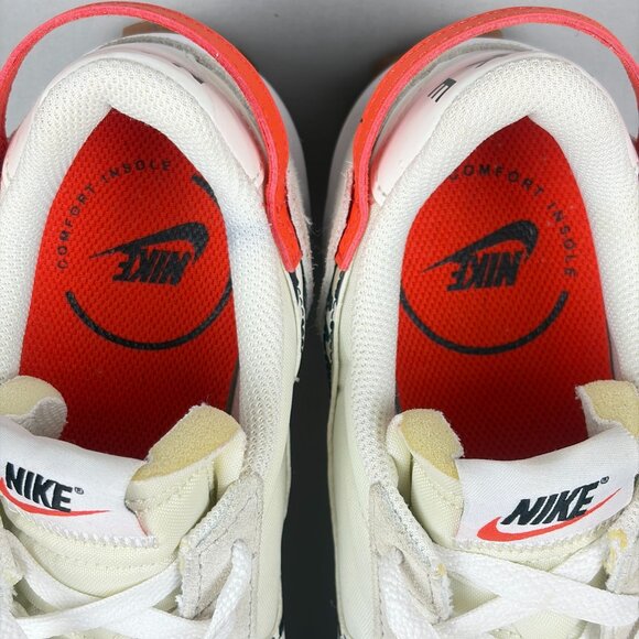 Nike Waffle Debut White Leopard Swoosh Athletic Shoes Womens 8 Black Orange - Picture 8 of 10